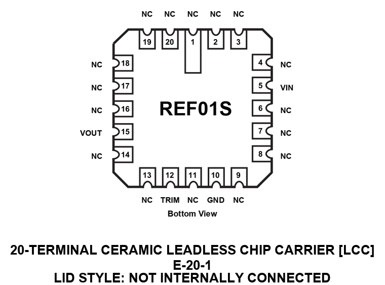REF01S_E-20-1 Pin Configuration