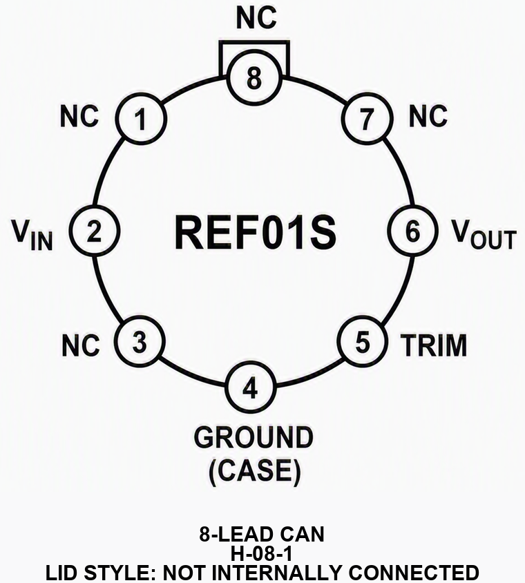 REF01S_H-08-1 Pin Configuration