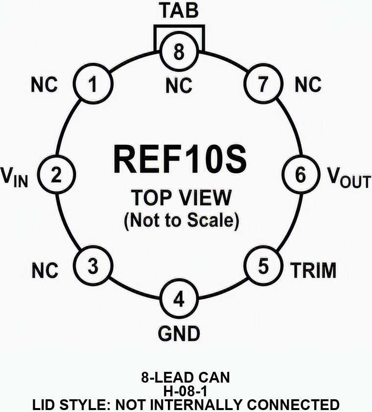 REF10S_h-08-1 Pin Configuration