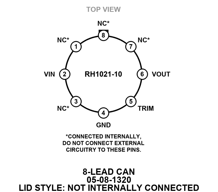 RH1021-10 Pin Configuratio