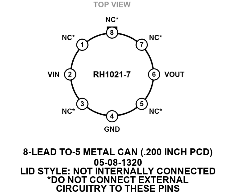 RH1021-7 Package Outline Drawing