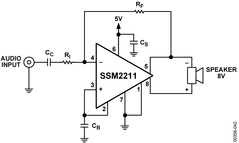 SSM2211 Circuit Diagram