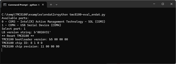 start-python-script-tm8100-eval-kit-connected
