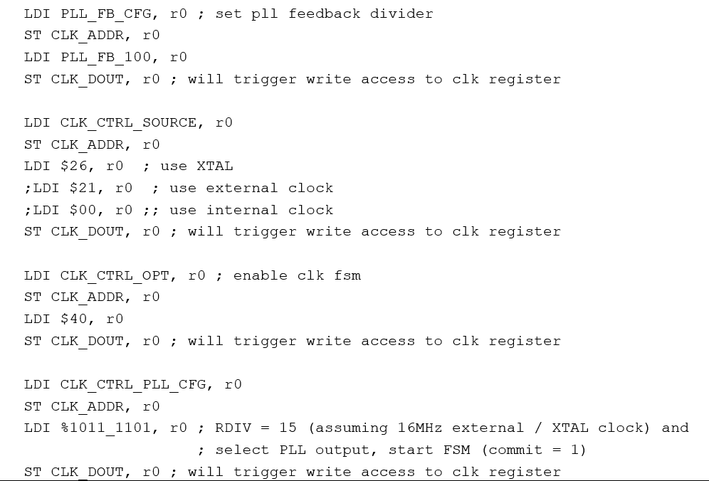 Figure 12. Configure XTAL and PLL for 100Mhz System Clock